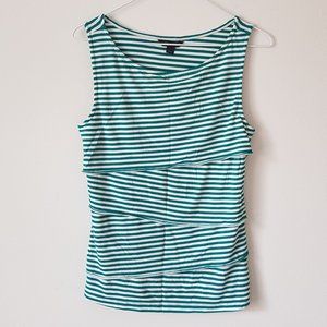 Banana Republic green and white tank top
